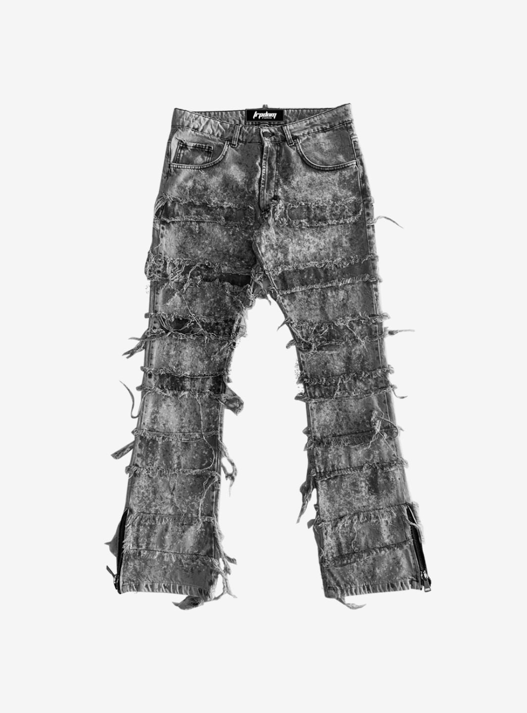 Trap Denim Ripped Flare Jeans | ResellZone
