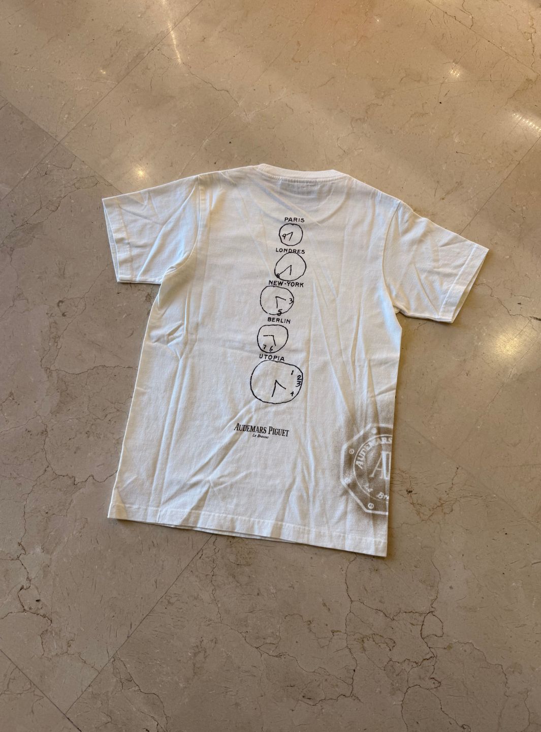 Travis Scott CJ x Audemars Piguet Time Zones T-Shirt White | ResellZone