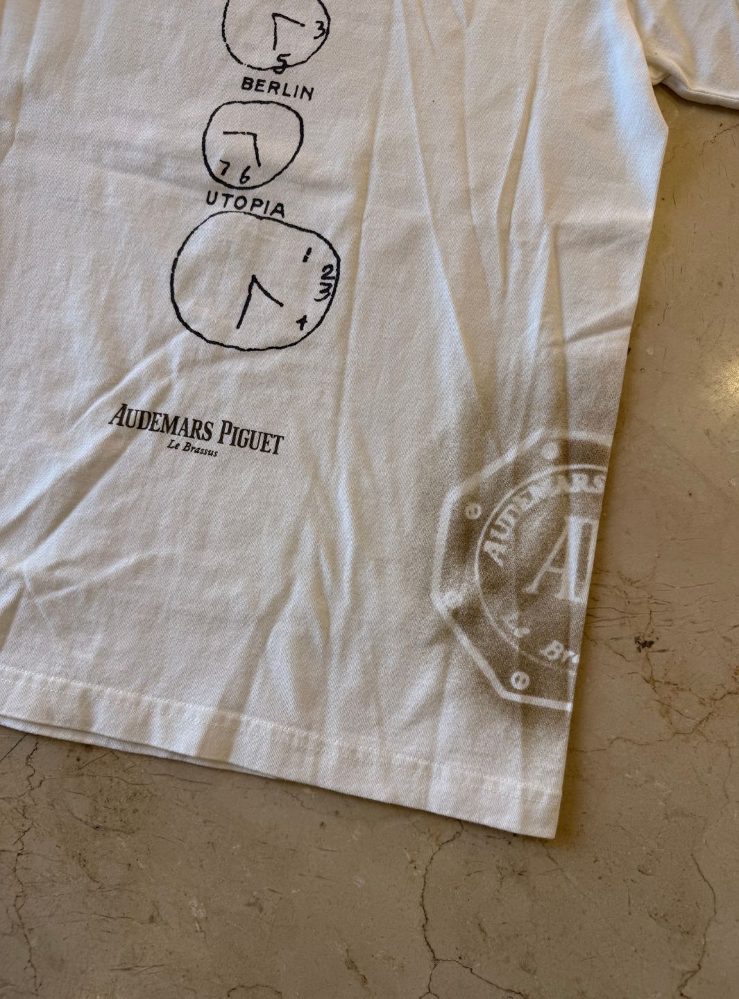 Travis Scott CJ x Audemars Piguet Time Zones T-Shirt White | ResellZone