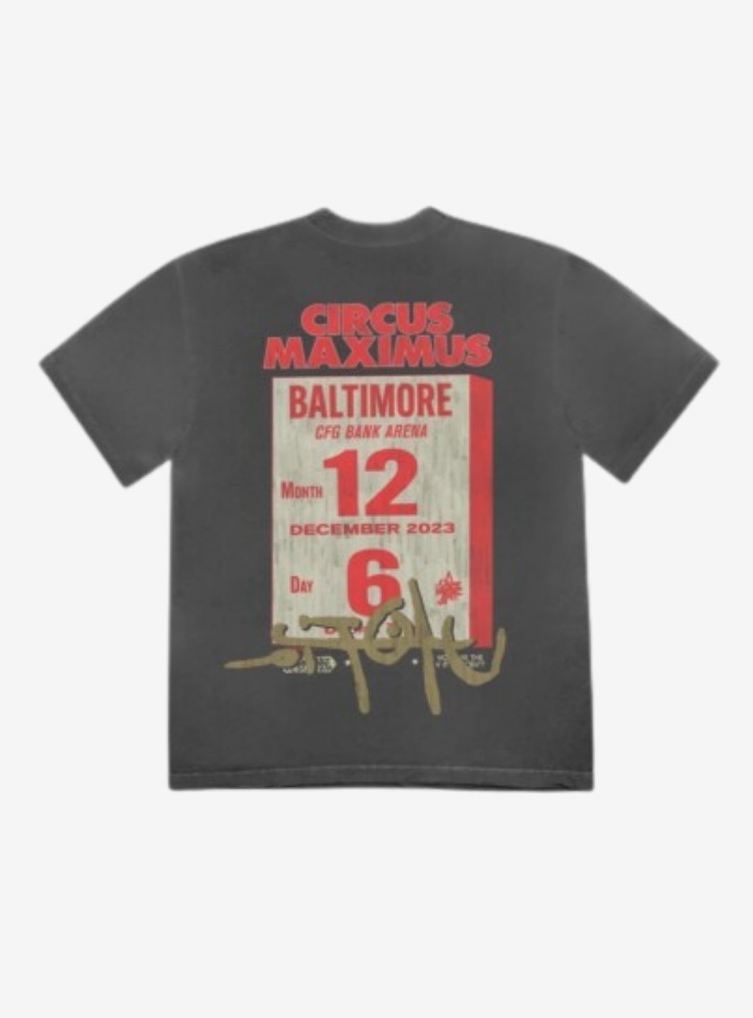 Travis Scott Utopia Is In Miami Circus Maximus T-Shirt Black | ResellZone
