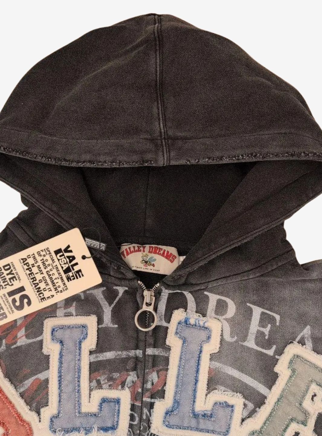 Vale Forever Blasted Zip Up Hoodie Black | ResellZone