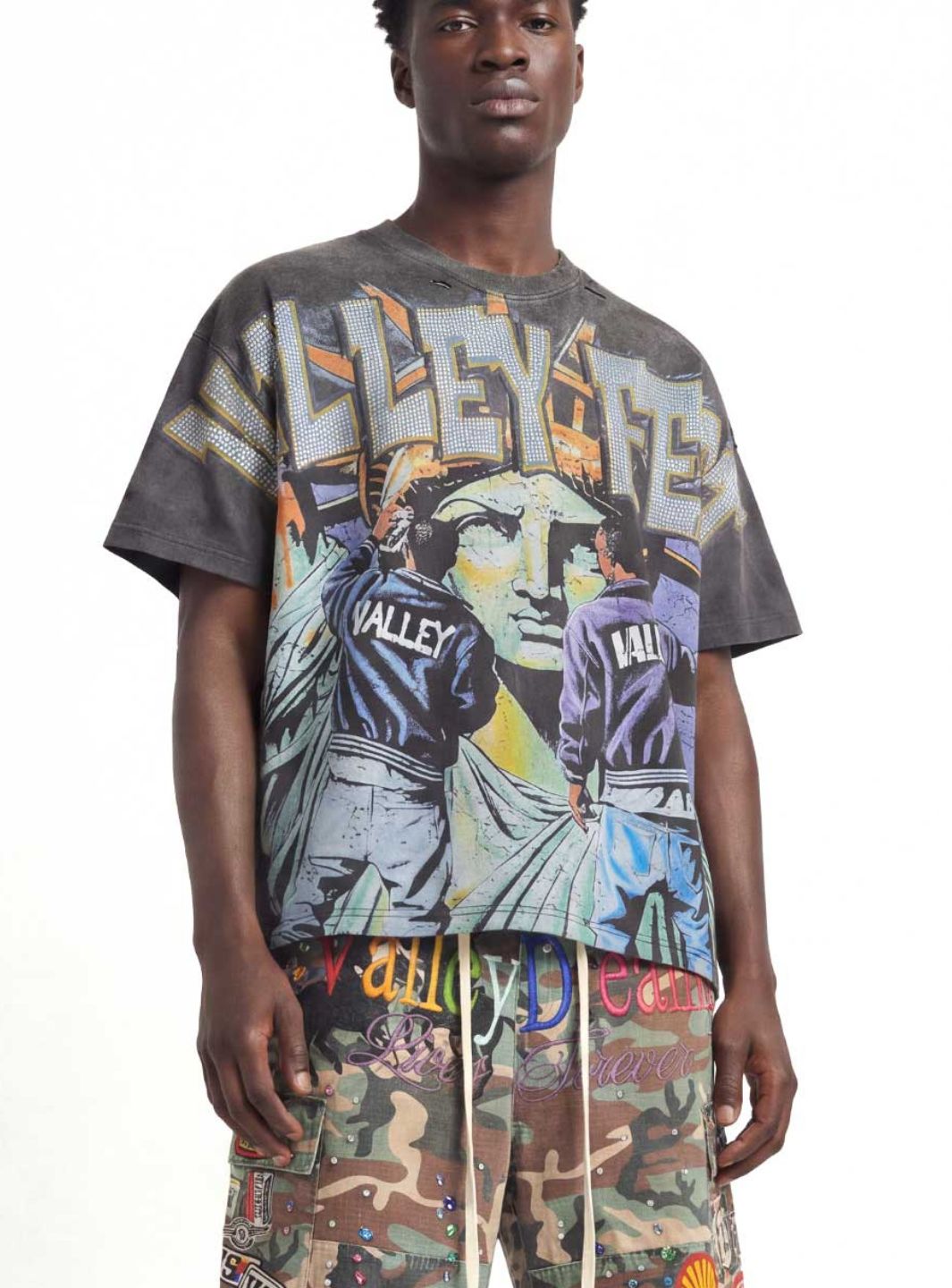 Vale Forever Bling Graffiti T-Shirt Black | ResellZone