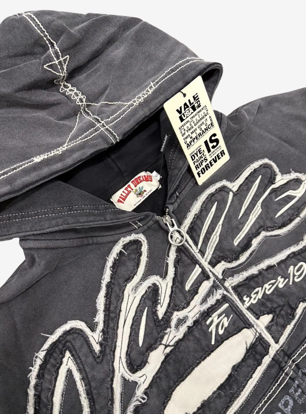 Vale Forever Religion Zip Up Hoodie Black | ResellZone