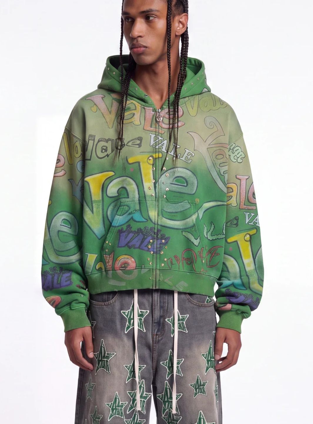 Vale Forever Spearmint Zip Up Hoodie Green | ResellZone