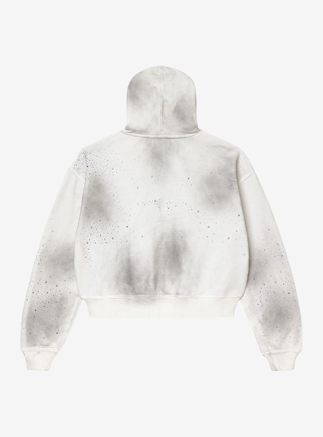 Vale Forever VS Wordmark Galaxy Jeweled Zip Up Hoodie White | ResellZone