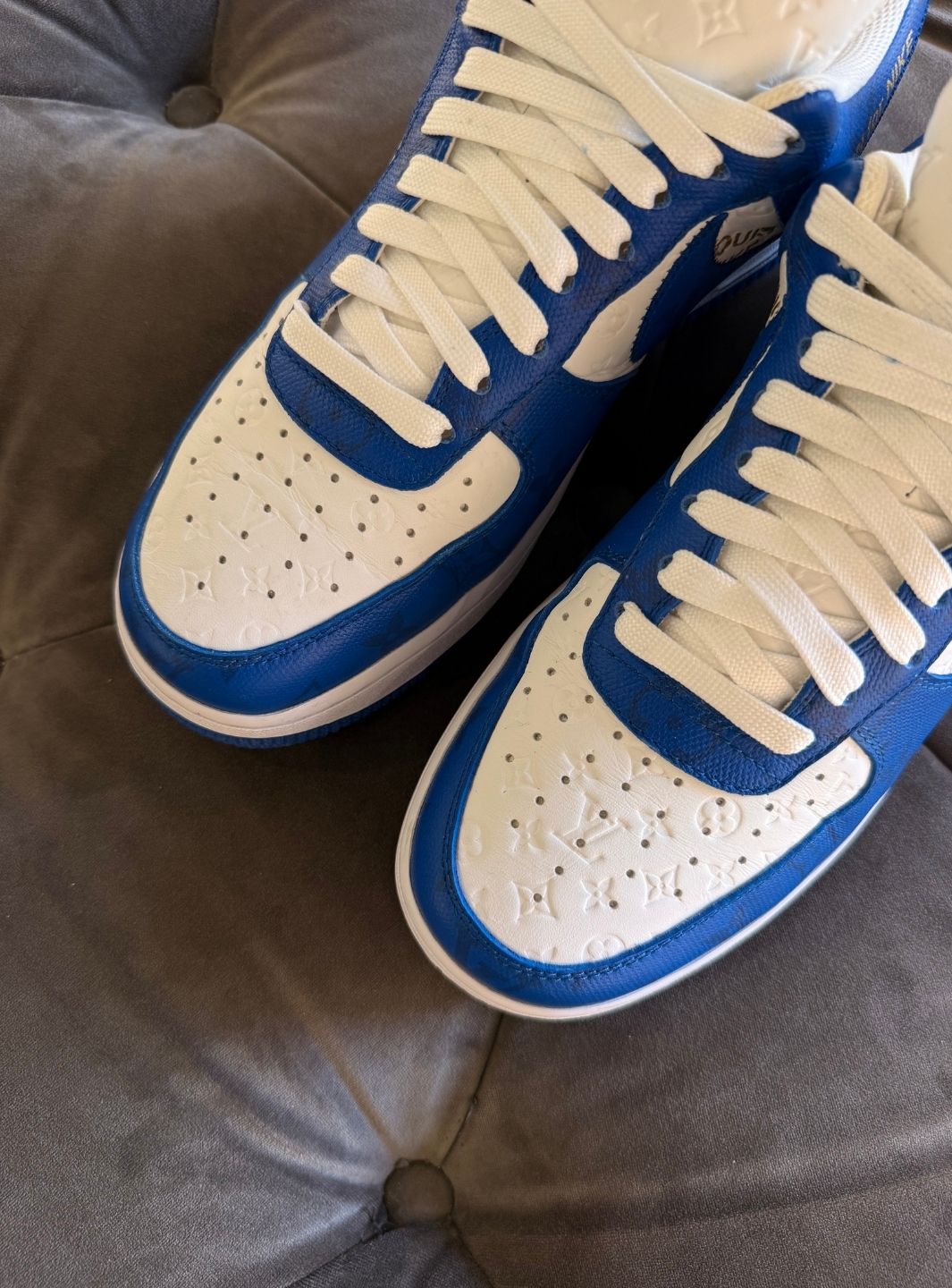 Louis Vuitton Nike Air Force 1 Low By Virgil Abloh White Royal - Sneakers Usate | ResellZone