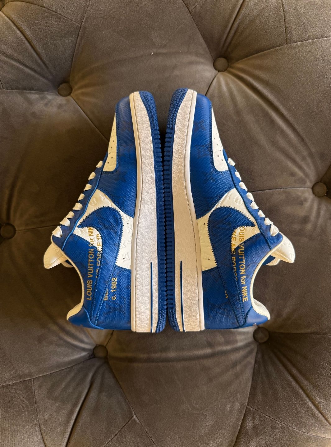 Louis Vuitton Nike Air Force 1 Low By Virgil Abloh White Royal - Sneakers Usate | ResellZone