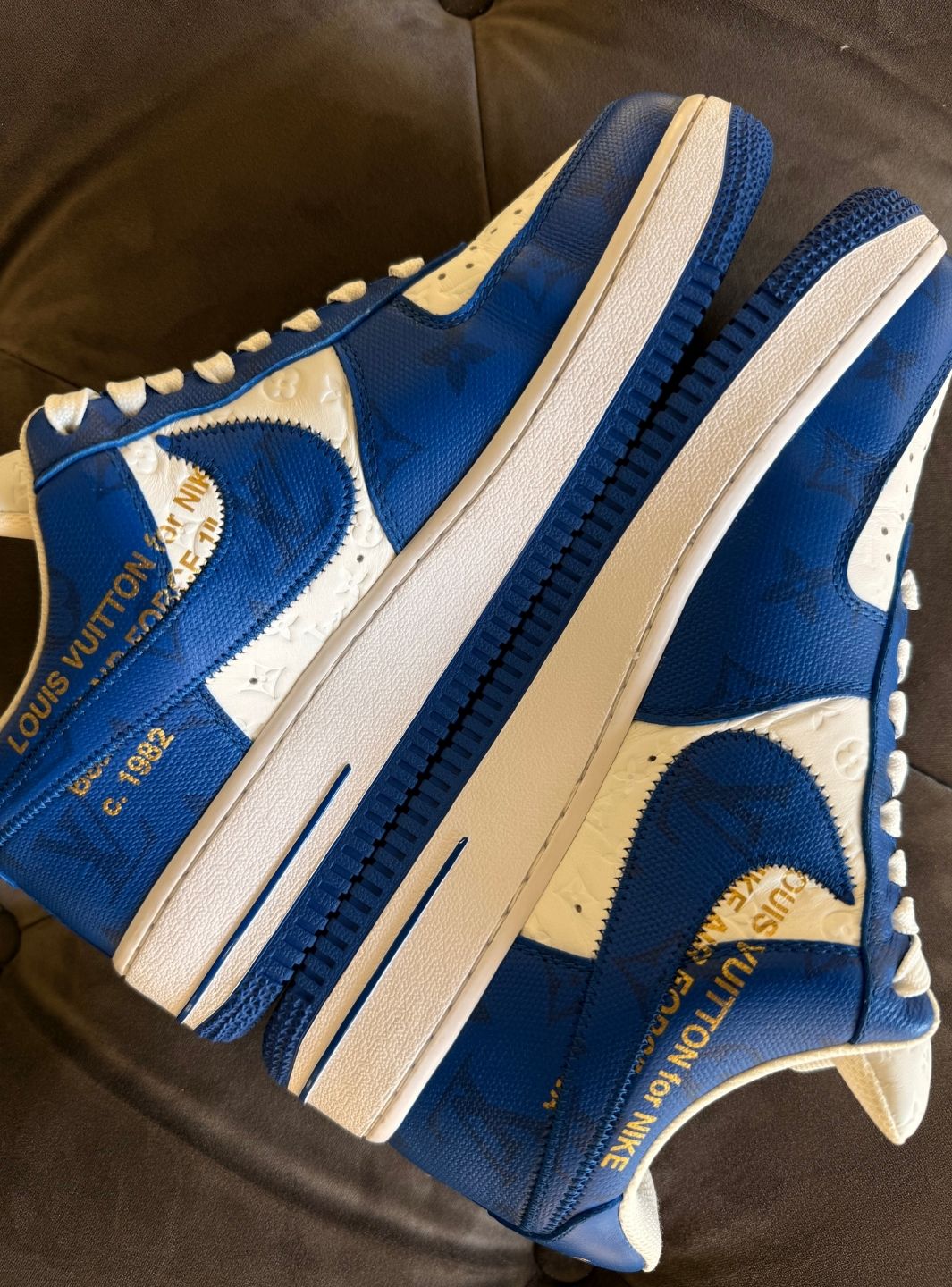 Louis Vuitton Nike Air Force 1 Low By Virgil Abloh White Royal - Sneakers Usate | ResellZone