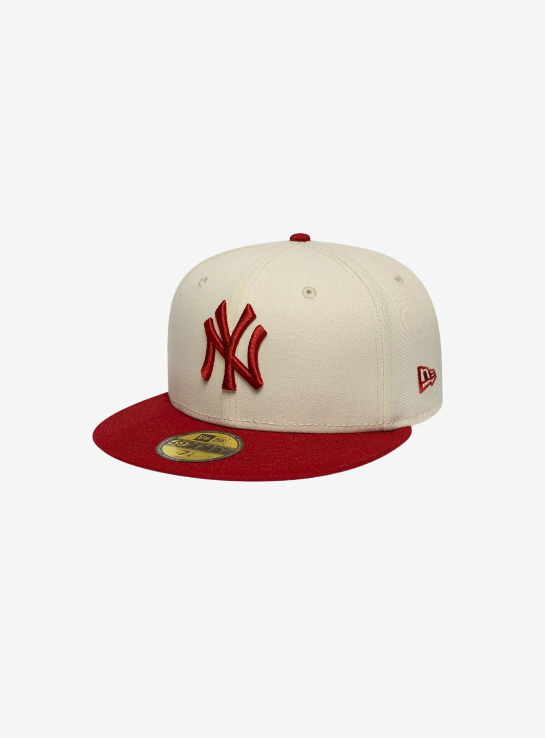 New Era New York Yankees MLB League Essential Crema e Rosso 59FIFTY Fitted Cap