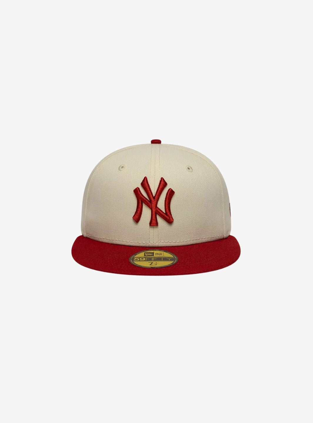 New Era New York Yankees MLB League Essential Crema e Rosso 59FIFTY Fitted Cap