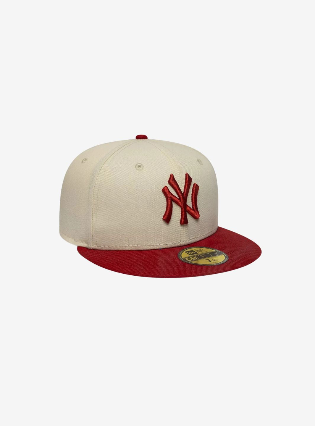 New Era New York Yankees MLB League Essential Crema e Rosso 59FIFTY Fitted Cap