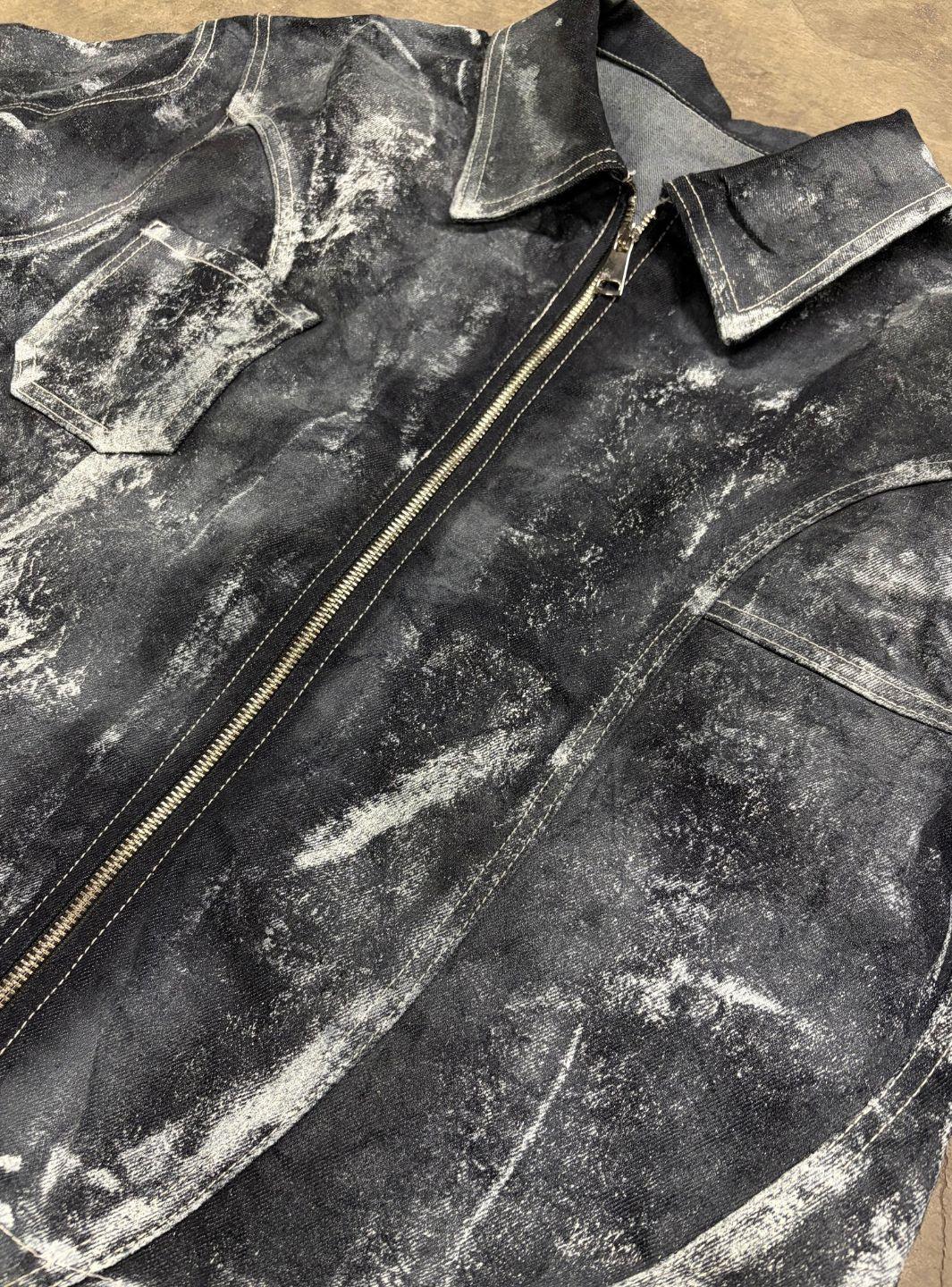 Artexplora House Painter Custom Raw Denim Jacket Jeans