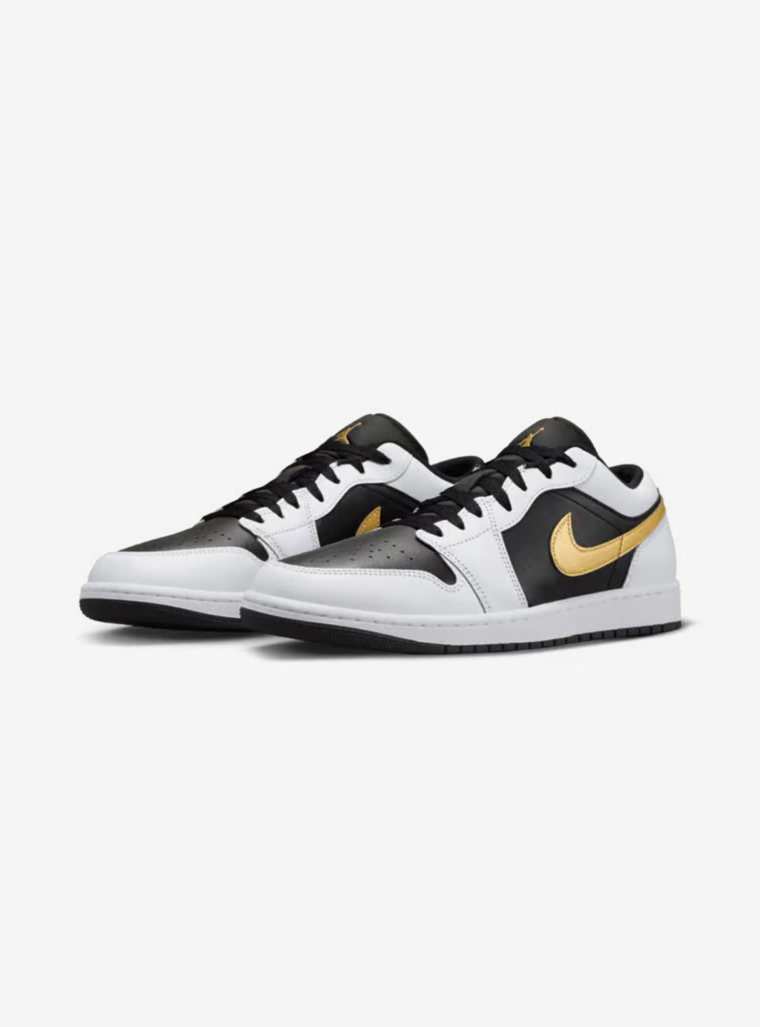 Air Jordan 1 Low White Black Metallic Gold Swoosh - 553558-172 | ResellZone