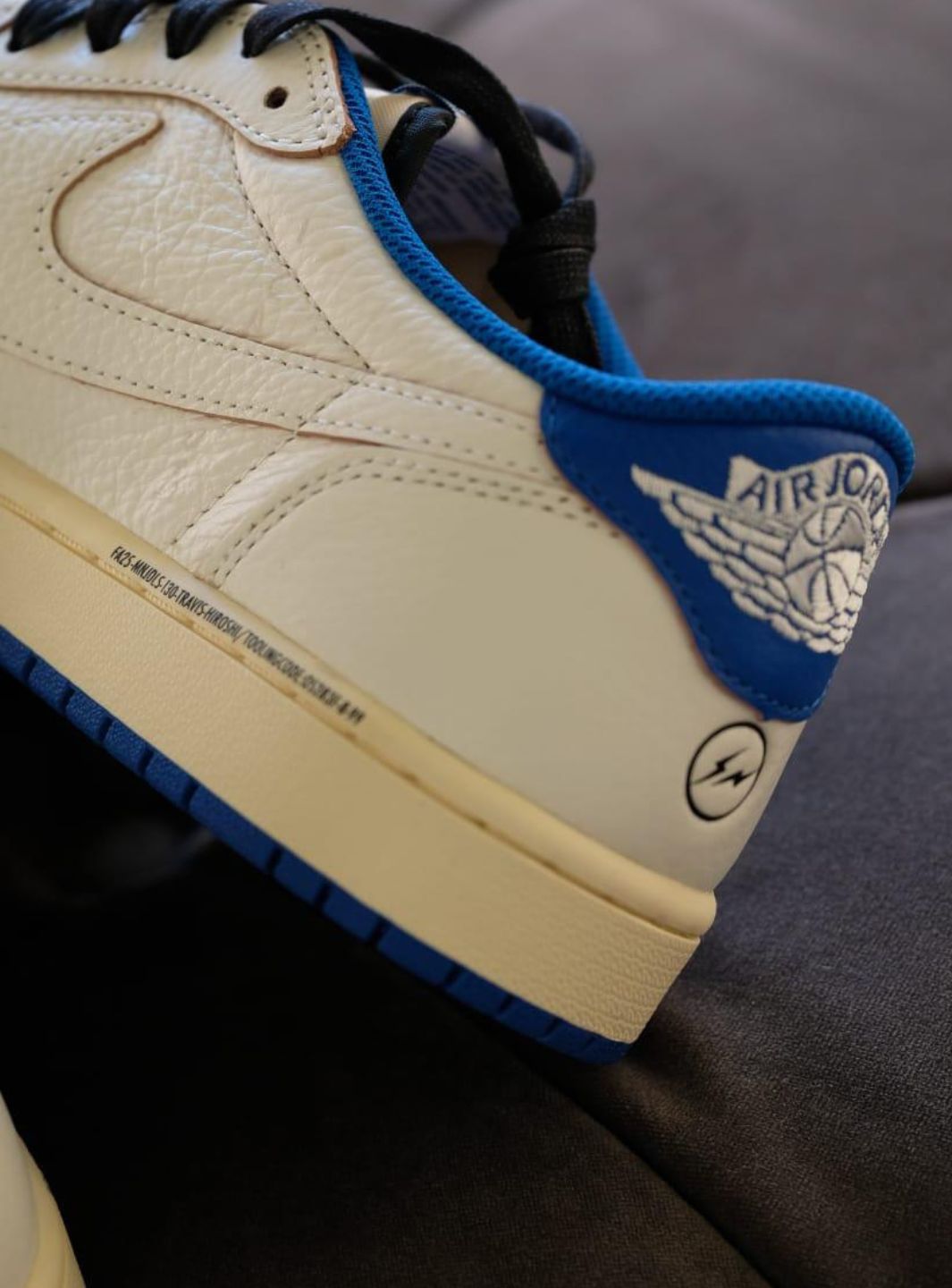 Air Jordan 1 Retro Low OG SP Fragment x Travis Scott Sail Military Blue - DM7866-104 | ResellZone