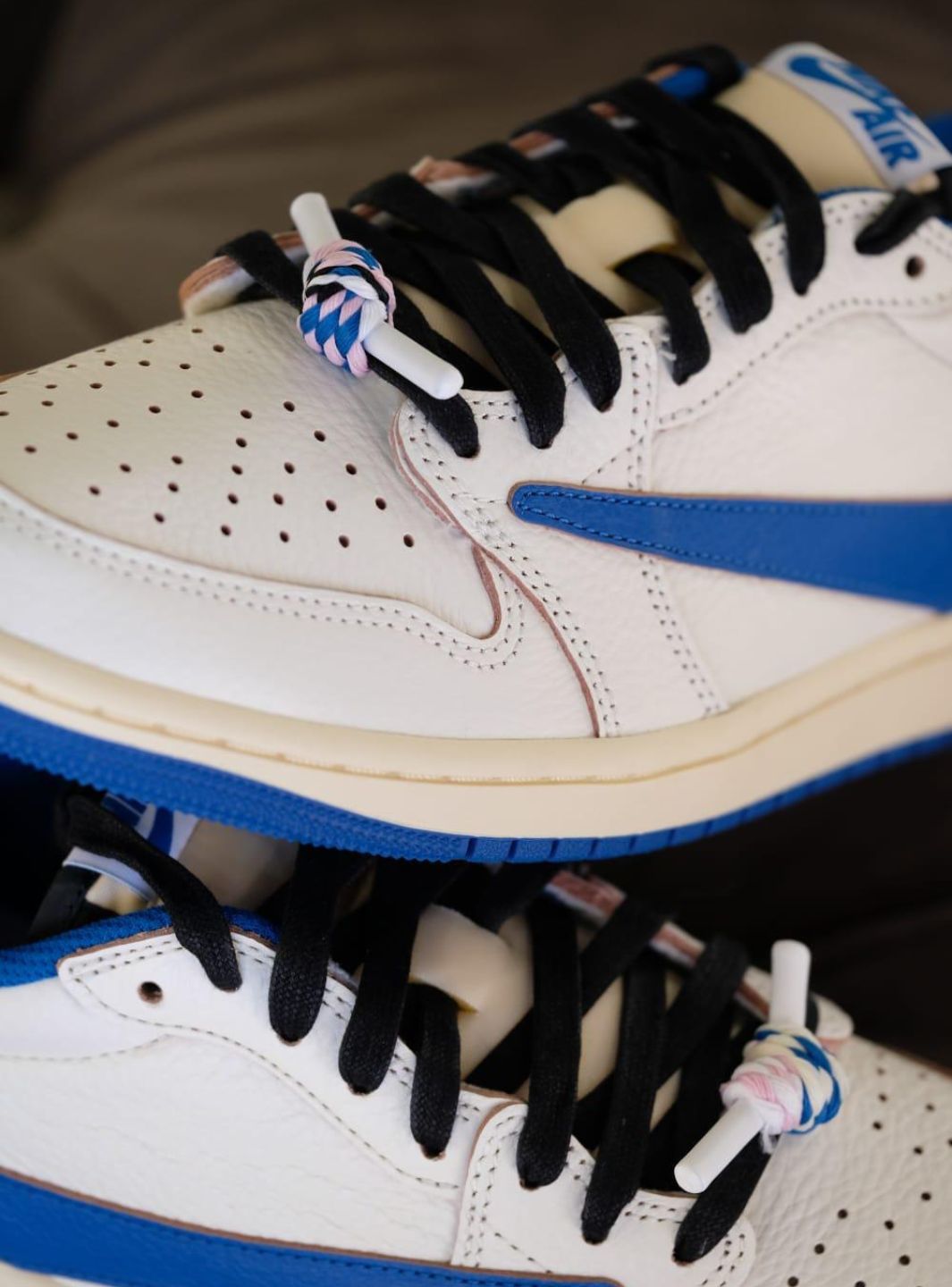 Air Jordan 1 Retro Low OG SP Fragment x Travis Scott Sail Military Blue - DM7866-104 | ResellZone
