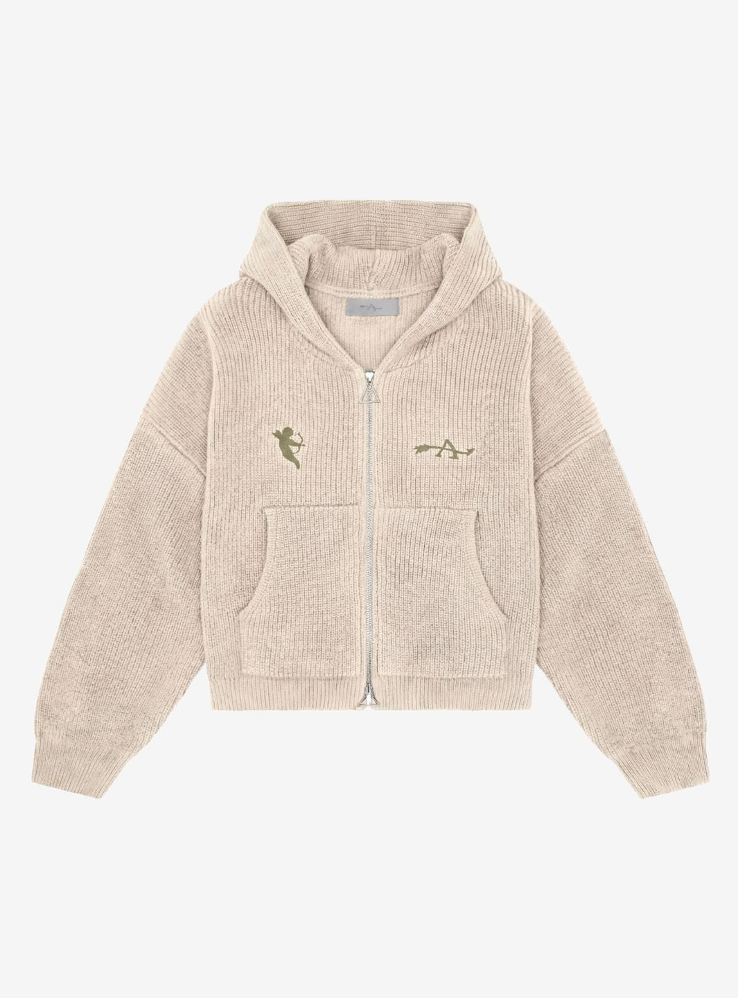 Appreciate Knitted Zip Up Hooded Desert | ResellZone