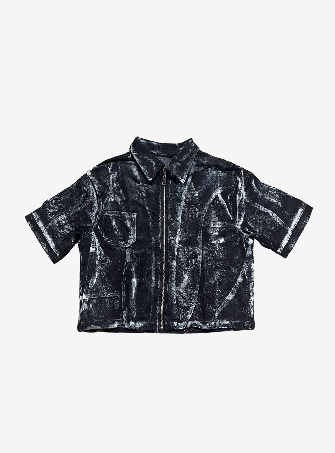 Artexplora House Painter Custom Raw Denim Jacket Jeans Black | ResellZone