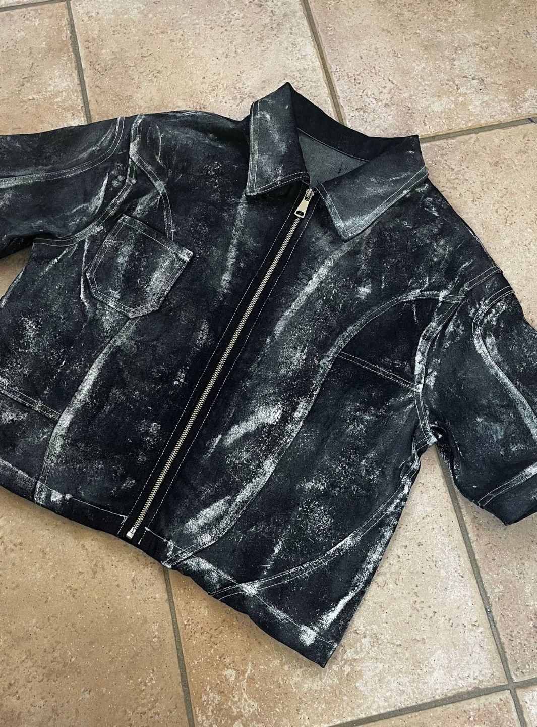 Artexplora House Painter Custom Raw Denim Jacket Jeans | ResellZone