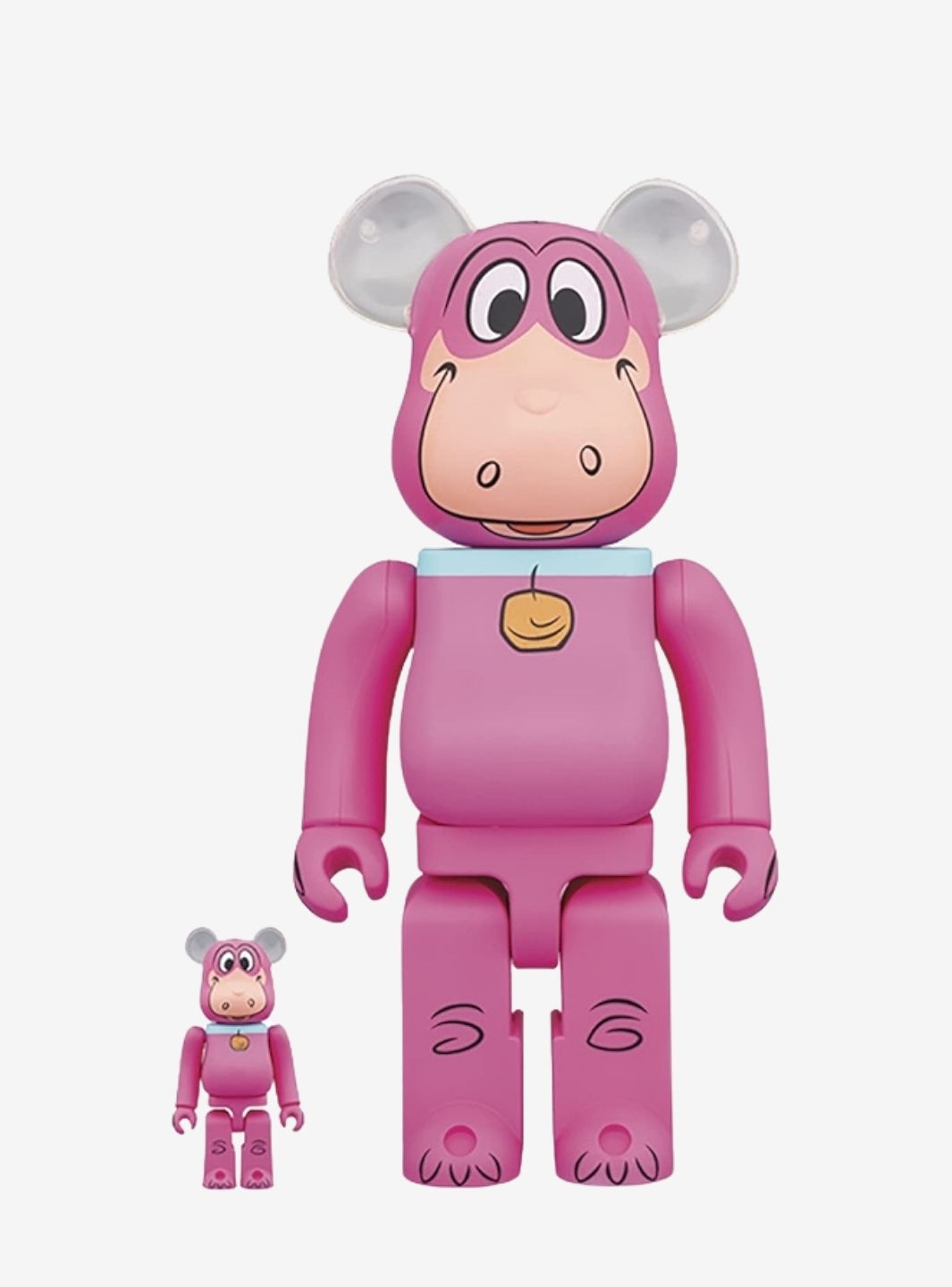Bearbrick x The Flintstones Dino 100% & 400% Set Pink | ResellZone