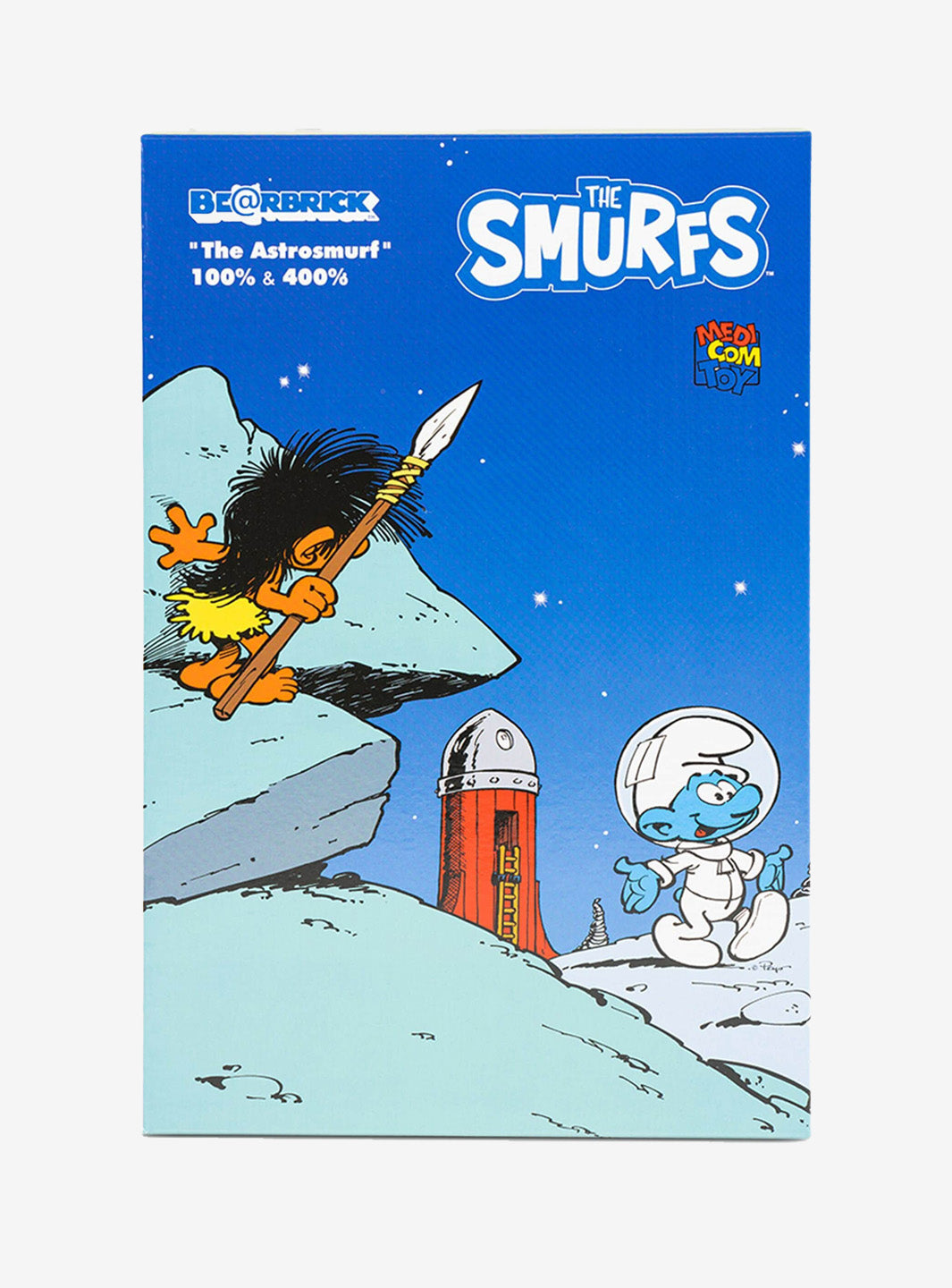 Bearbrick x The Smurfs (The Astrosmurf) 100% & 400% Set Blue | ResellZone