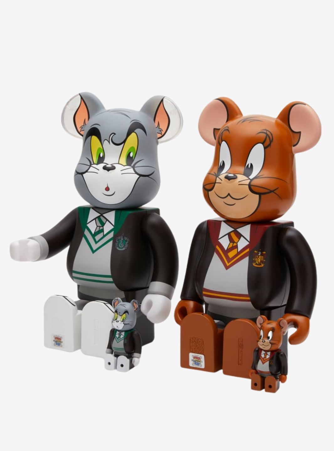 Bearbrick x Tom And Jerry in Hogwarts House Robes 100% 400% 4-Pc Set | ResellZone