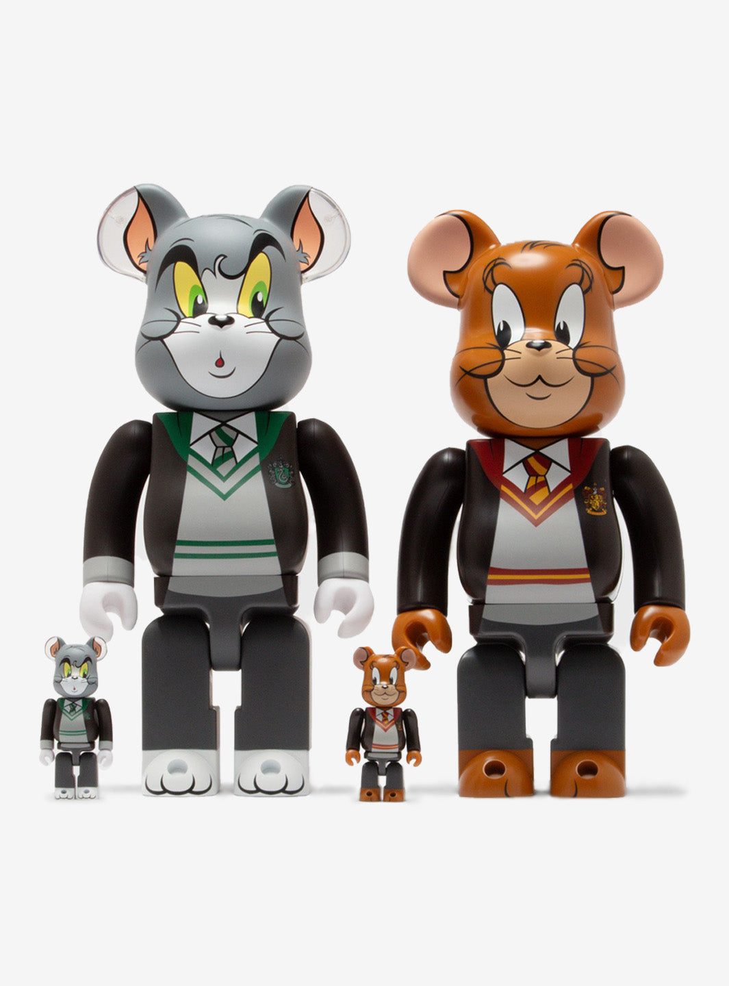 Bearbrick x Tom And Jerry in Hogwarts House Robes 100% 400% 4-Pc Set | ResellZone