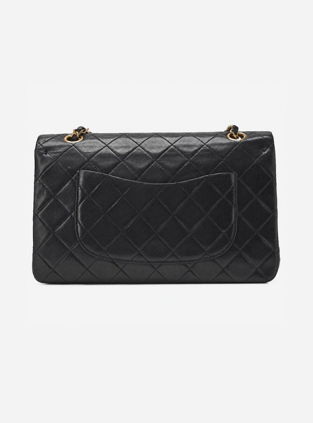 Chanel Lambskin Matelasse Double Flap 25cm Chain Shoulder Black Gold-Tone Hardware Pre-Owned | ResellZone