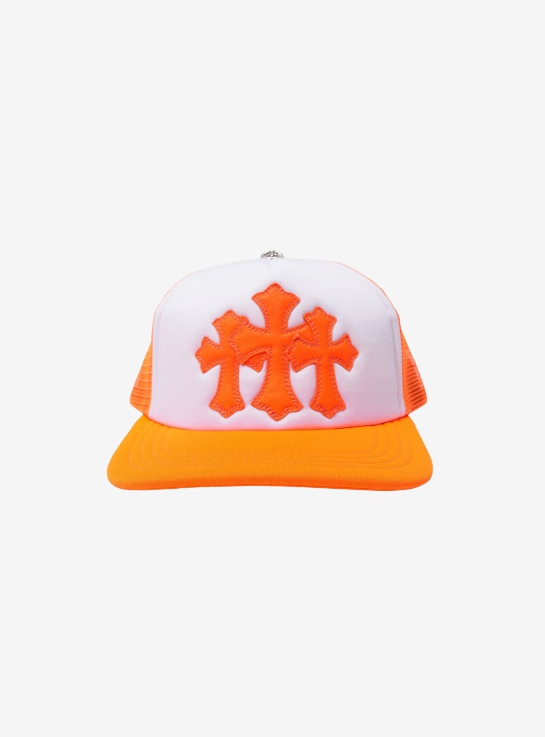 Chrome Hearts Cemetery Cross Trucker Hat Orange | ResellZone