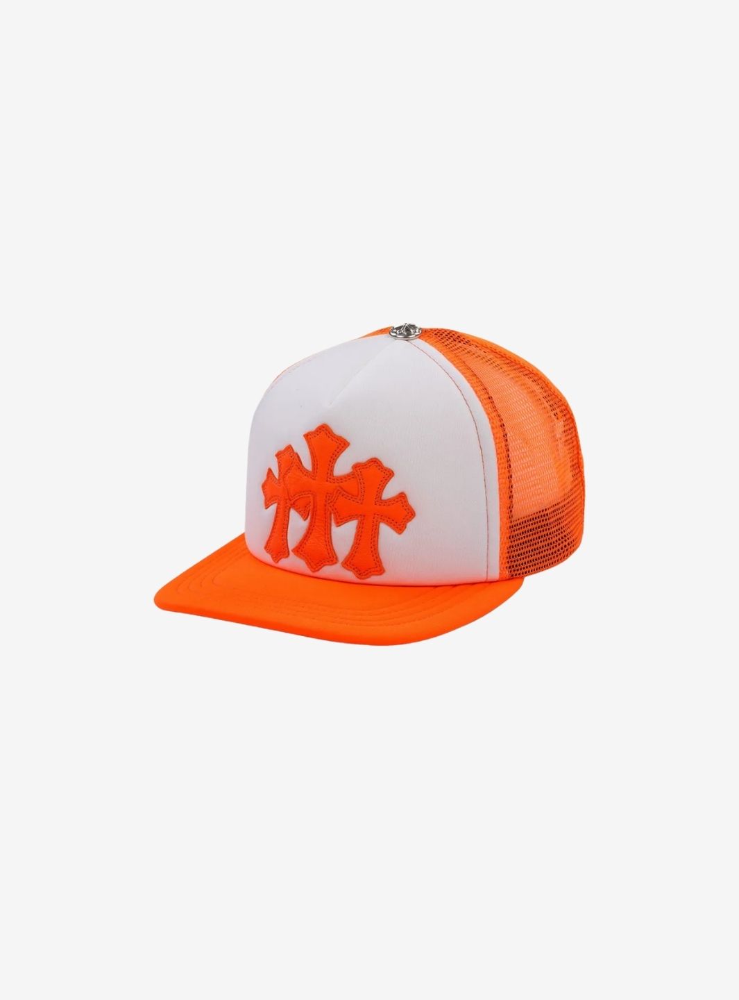 Chrome Hearts Cemetery Cross Trucker Hat Orange | ResellZone