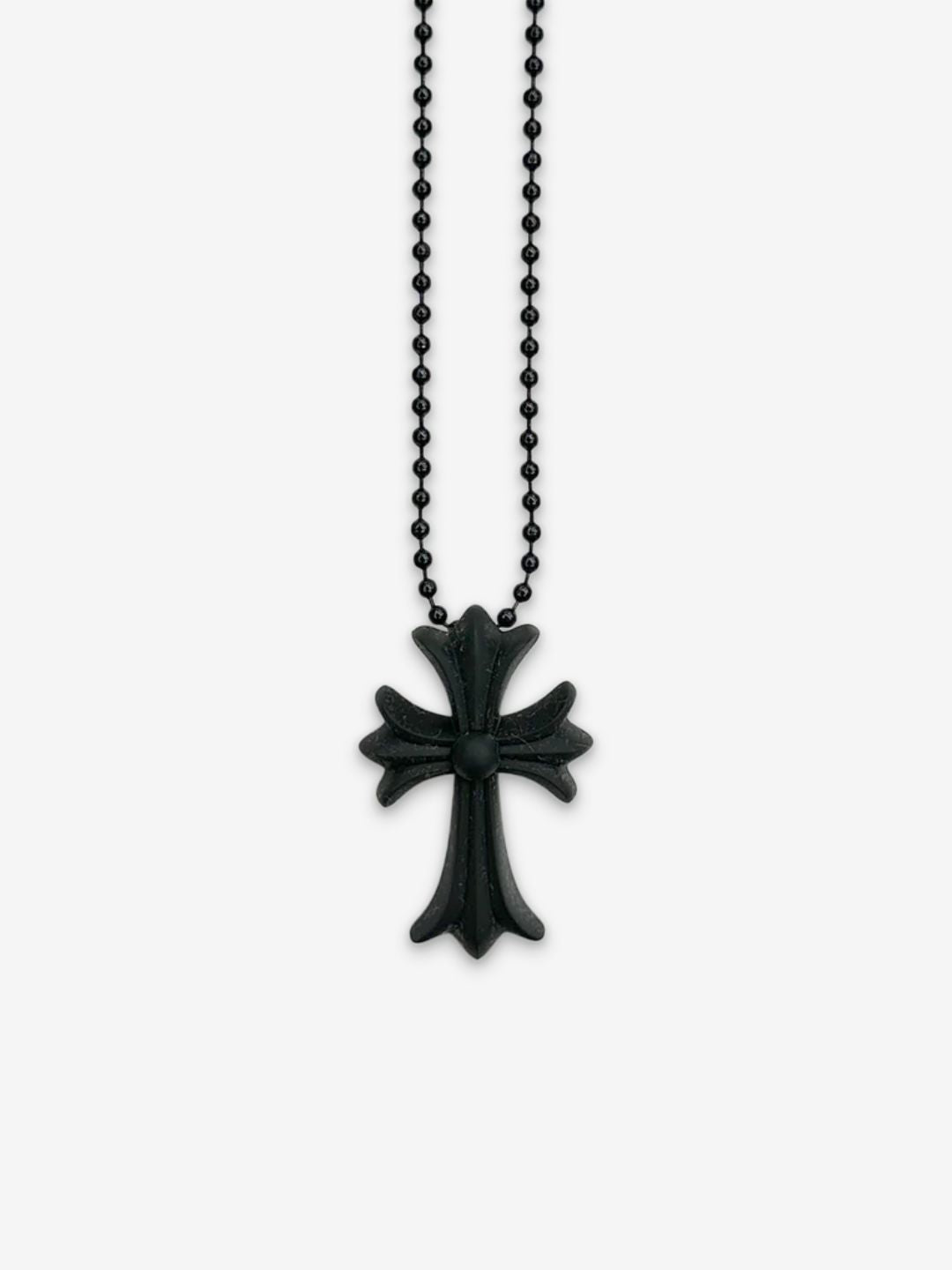 Chrome Hearts Cross Silicon Ball Chain Black | ResellZone
