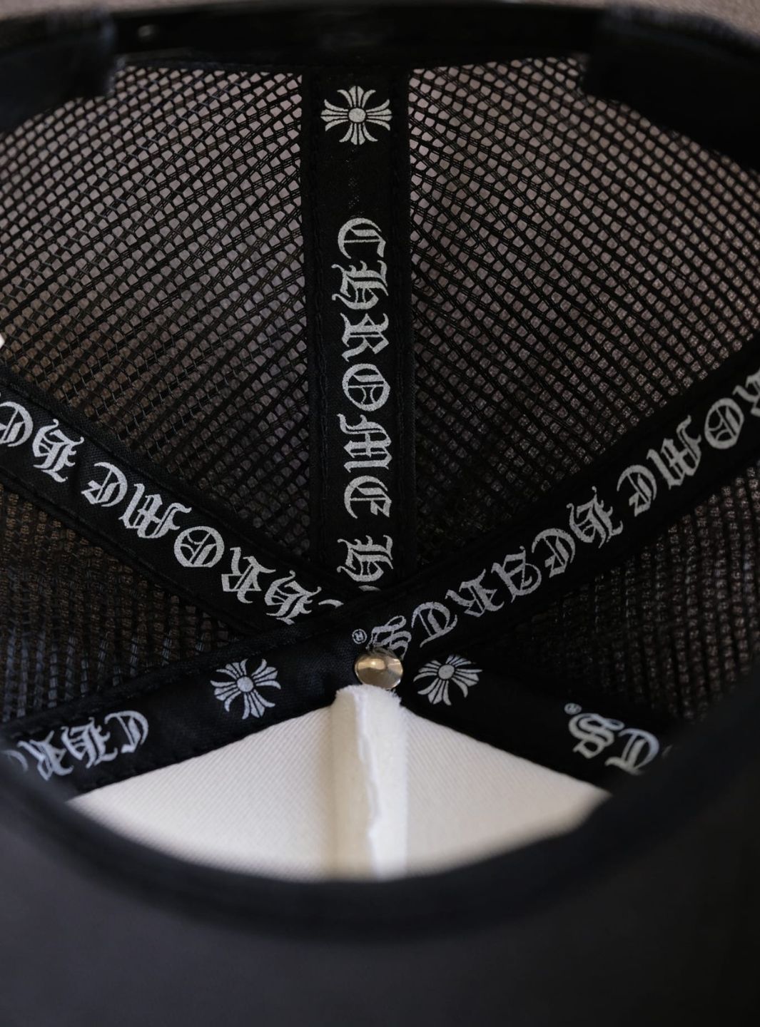 Chrome Hearts FUCK Hollywood Trucker Hat Black/White | ResellZone
