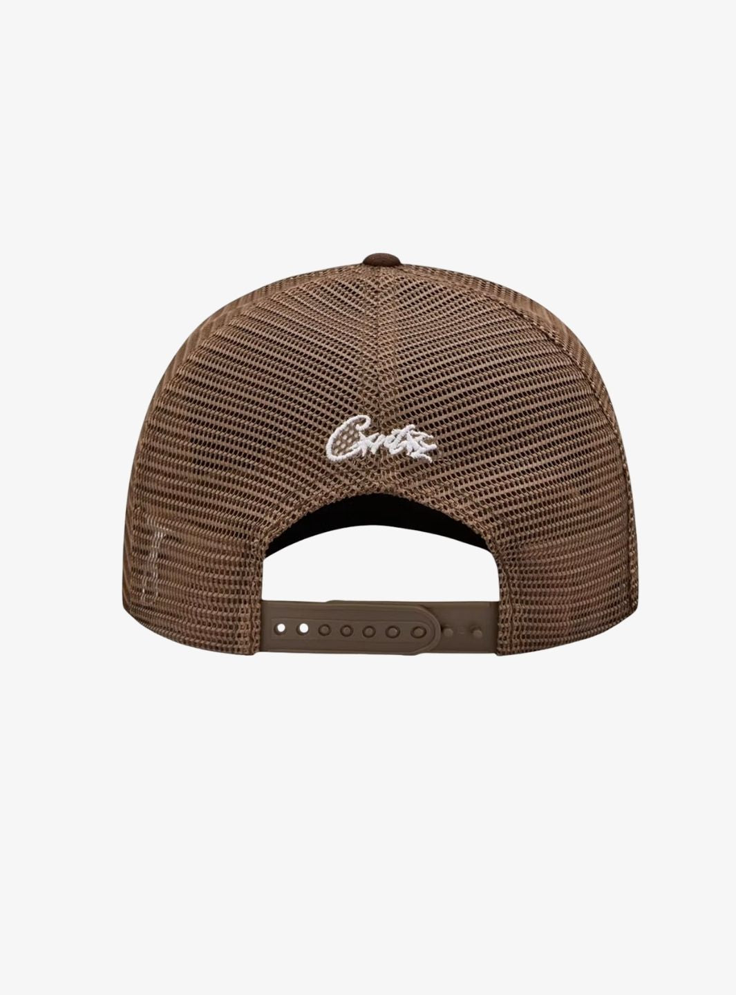 Corteiz Island Puff Print Trucker Hat Brown | ResellZone