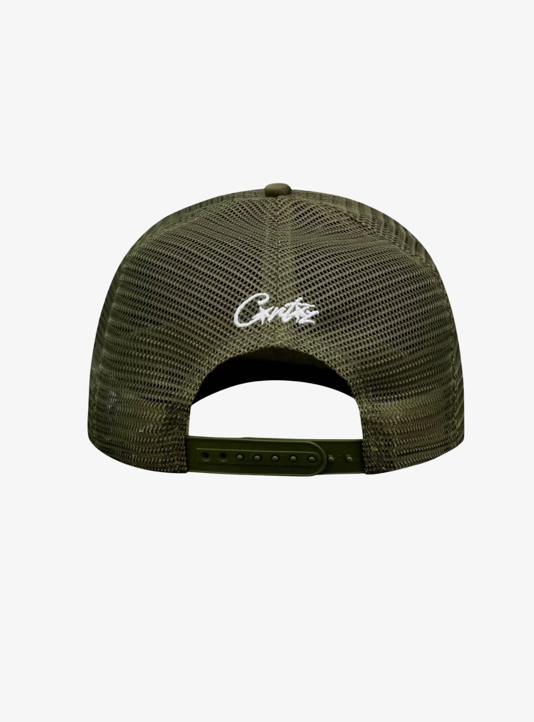 Corteiz Island Puff Print Trucker Hat Olive | ResellZone