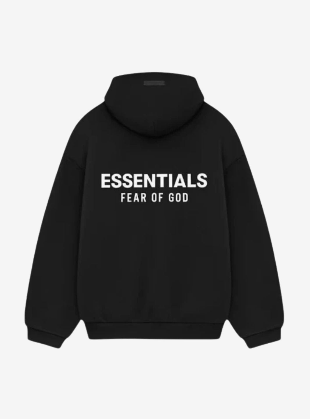 Fear of God Essentials Fleece Hoodie Black (FW24) | ResellZone