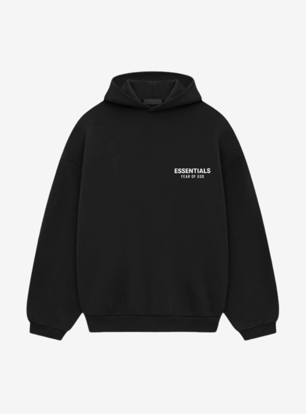 Fear of God Essentials Fleece Hoodie Black (FW24) | ResellZone