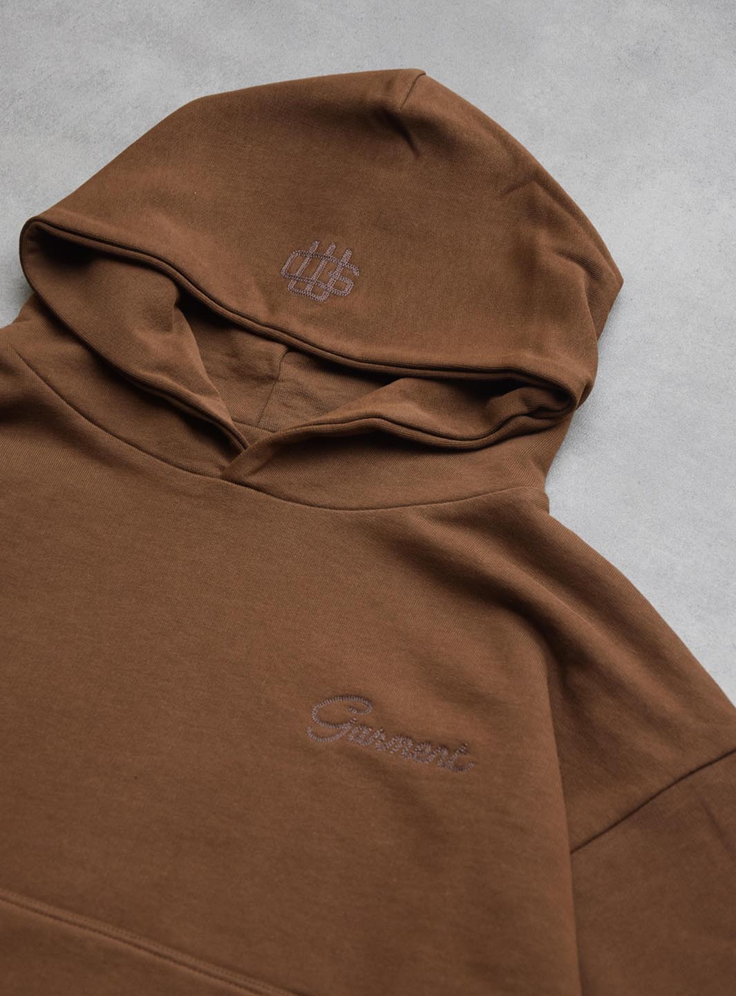 Garment Workshop Double Layer Hoodie Brown | ResellZone