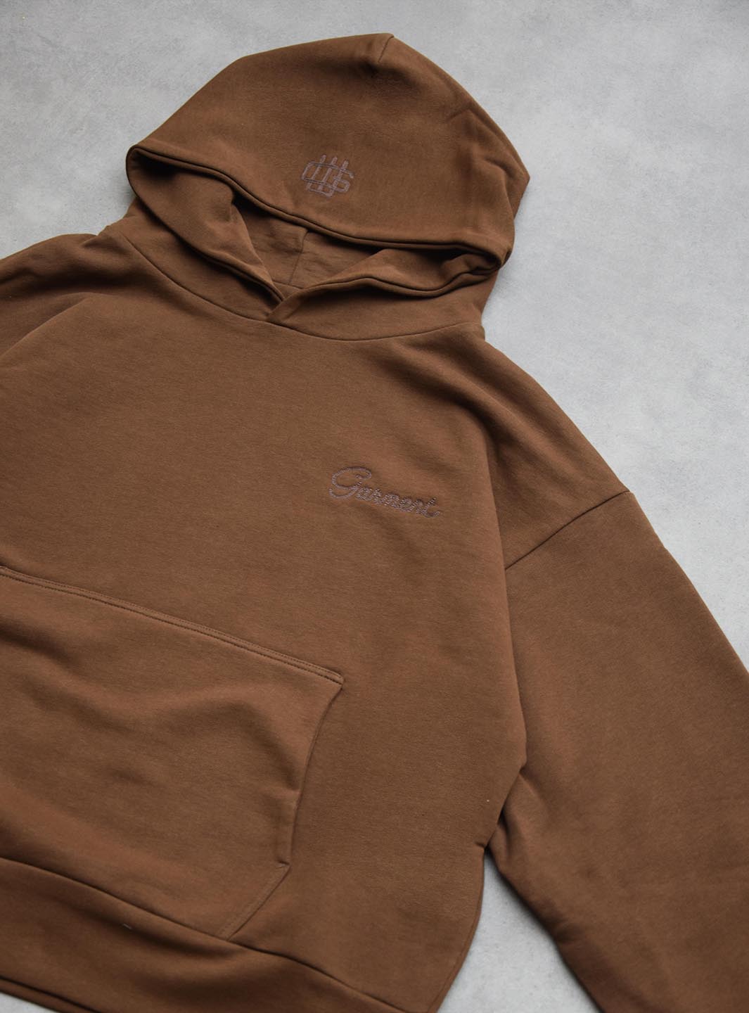Garment Workshop Double Layer Hoodie Brown | ResellZone