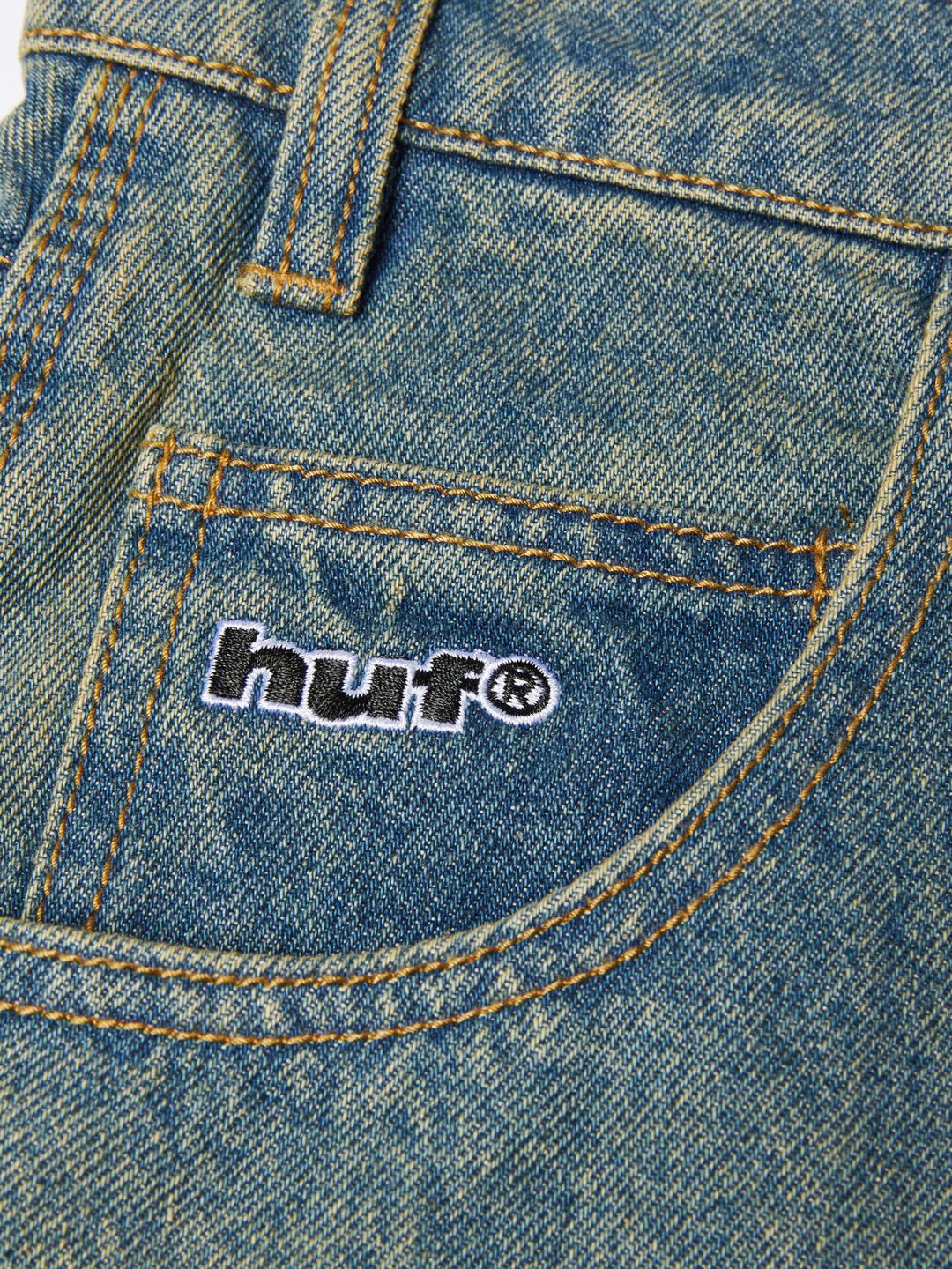 HUF Kinda Loose Double Knee Short Dirty Wash | ResellZone