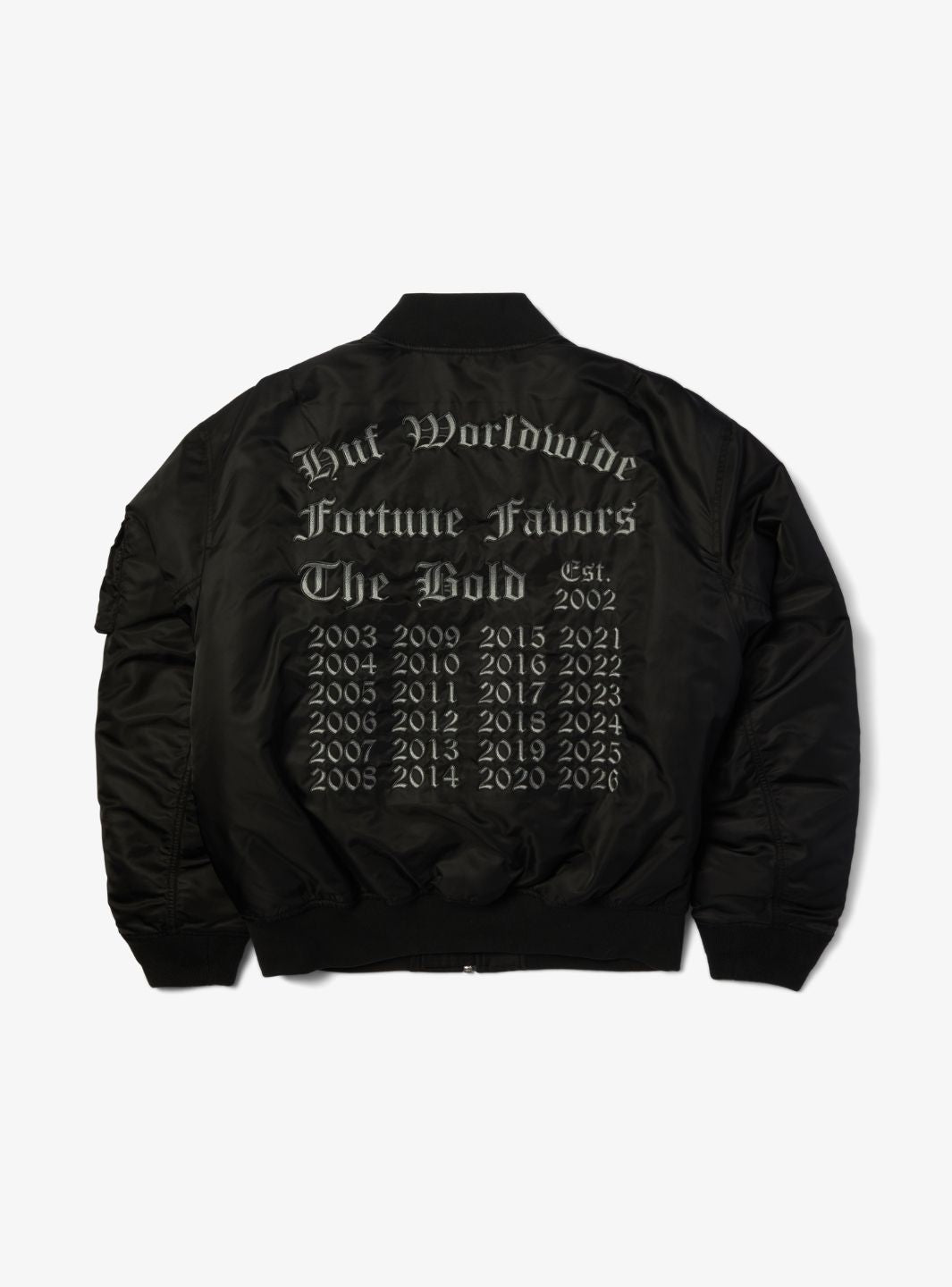 HUF Olympia Flight Jacket Black | ResellZone