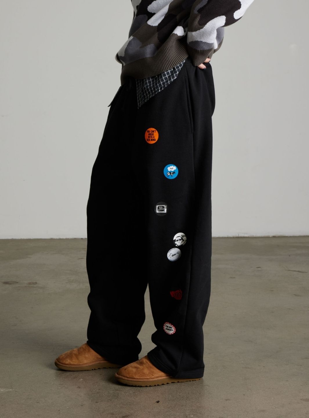 HUF Olympia Open Hem Sweatpant Black | ResellZone