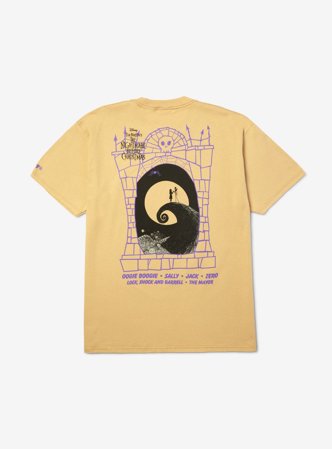 HUF x Disney Nightmare Before Christmas Cast T-Shirt Sand | ResellZone