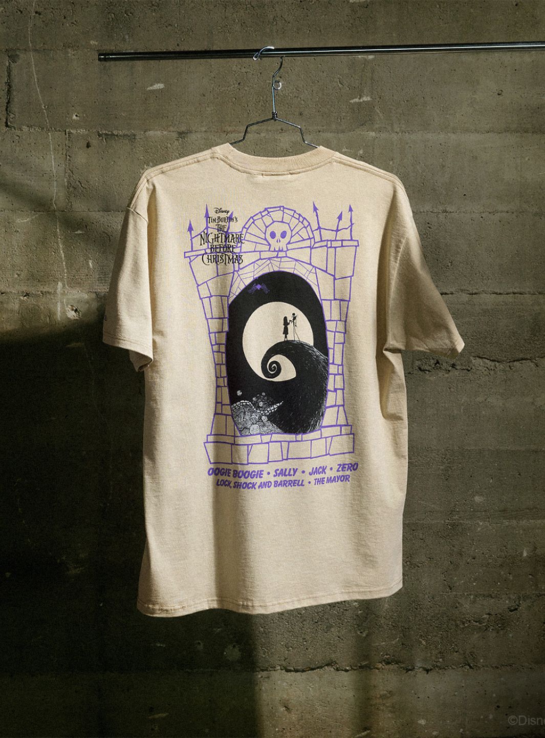 HUF x Disney Nightmare Before Christmas Cast T-Shirt Sand | ResellZone