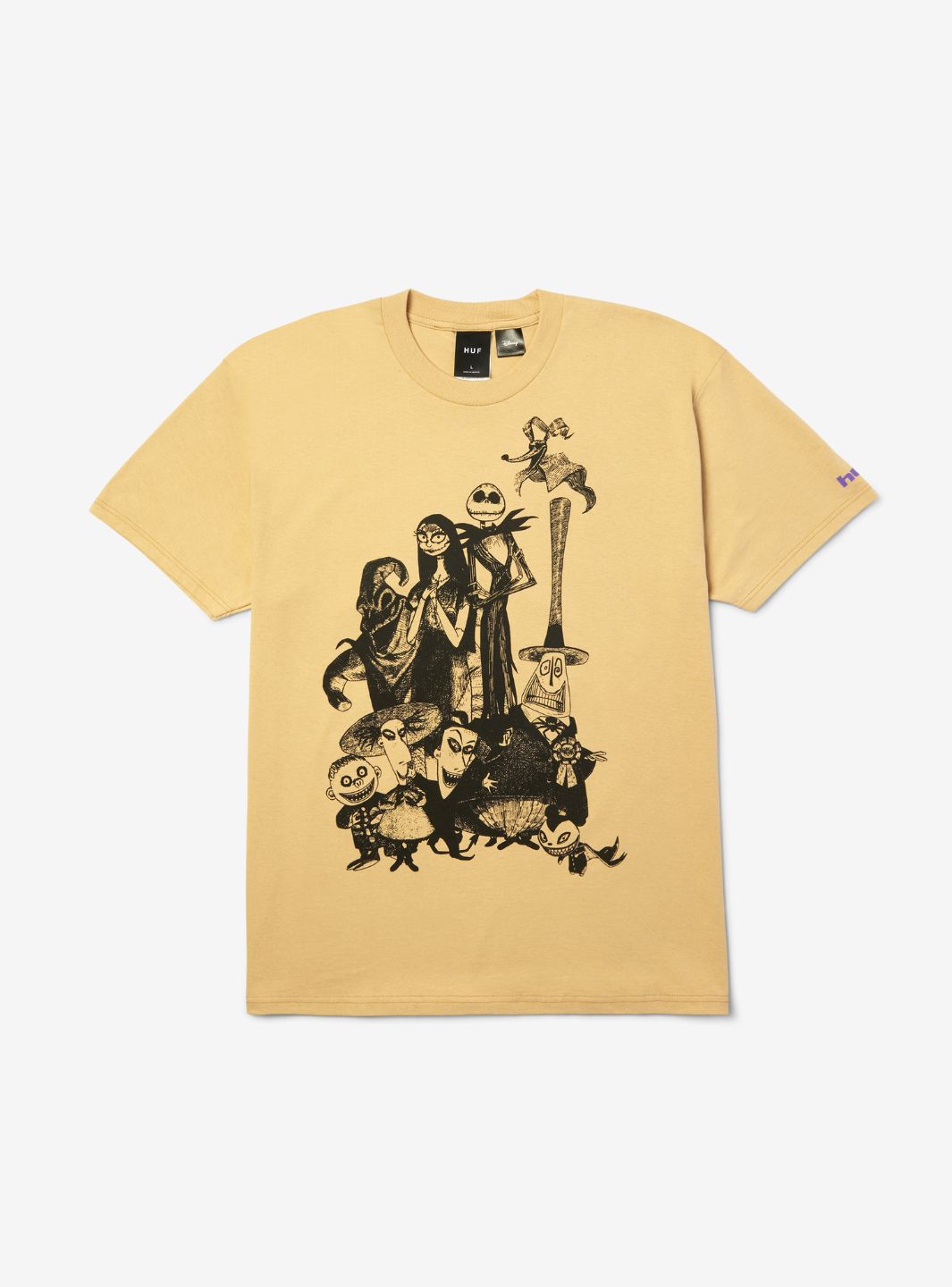 HUF x Disney Nightmare Before Christmas Cast T-Shirt Sand | ResellZone