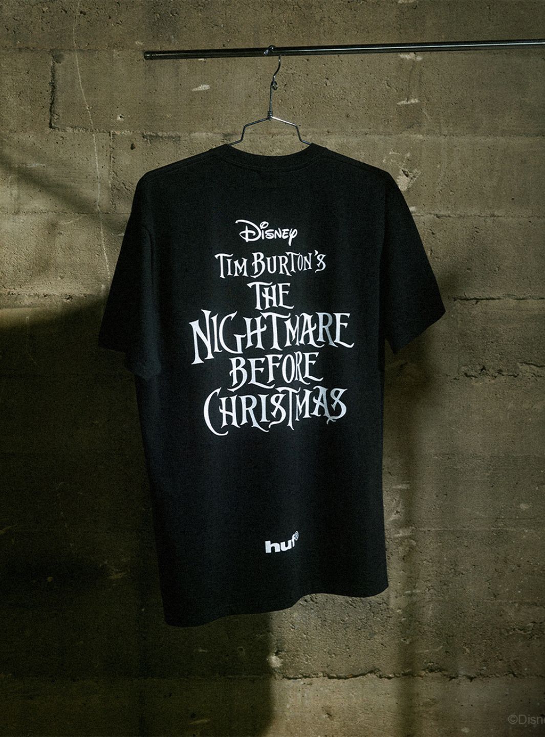 HUF x Disney Nightmare Before Christmas Spiral Hills T-Shirt Black | ResellZone