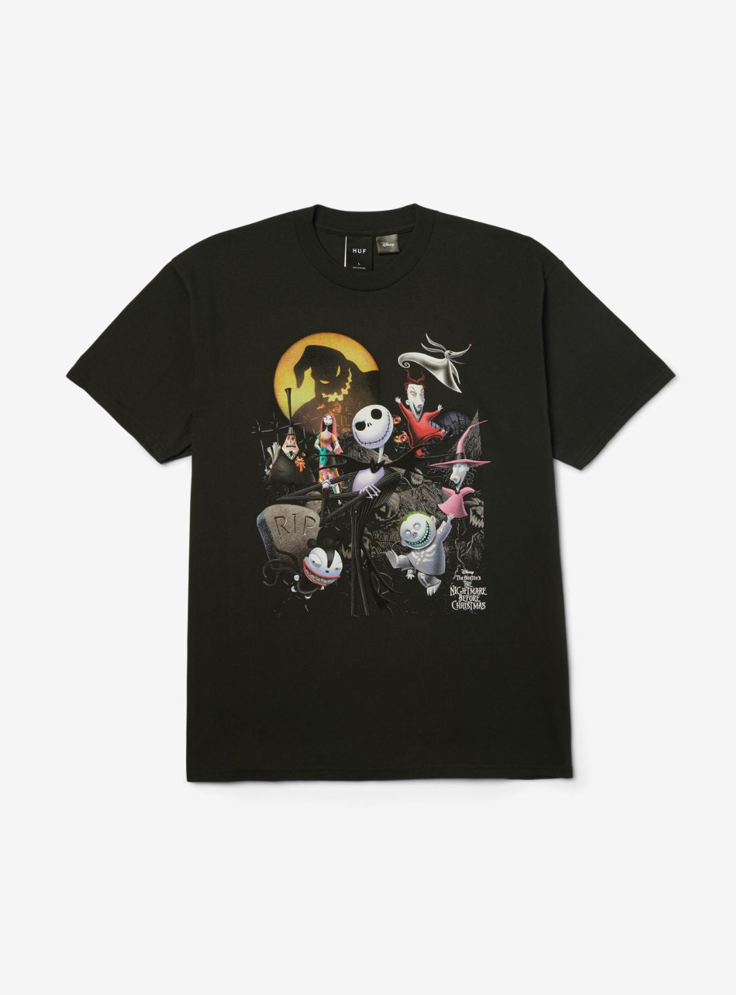HUF x Disney Nightmare Before Christmas Vintage T-Shirt Black | ResellZone
