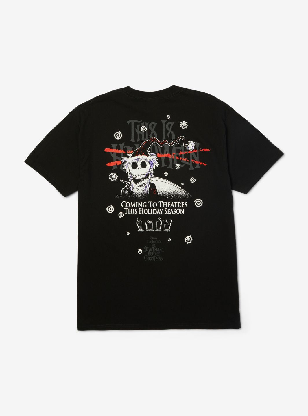 HUF x Disney Nightmare Before Christmas Xmas T-Shirt Black | ResellZone