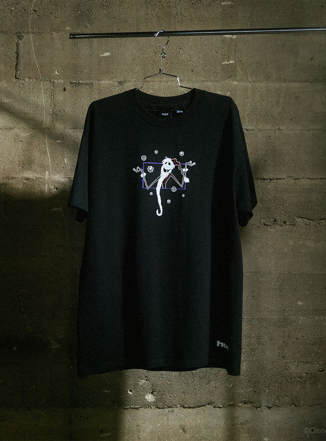 HUF x Disney Nightmare Before Christmas Xmas T-Shirt Black | ResellZone