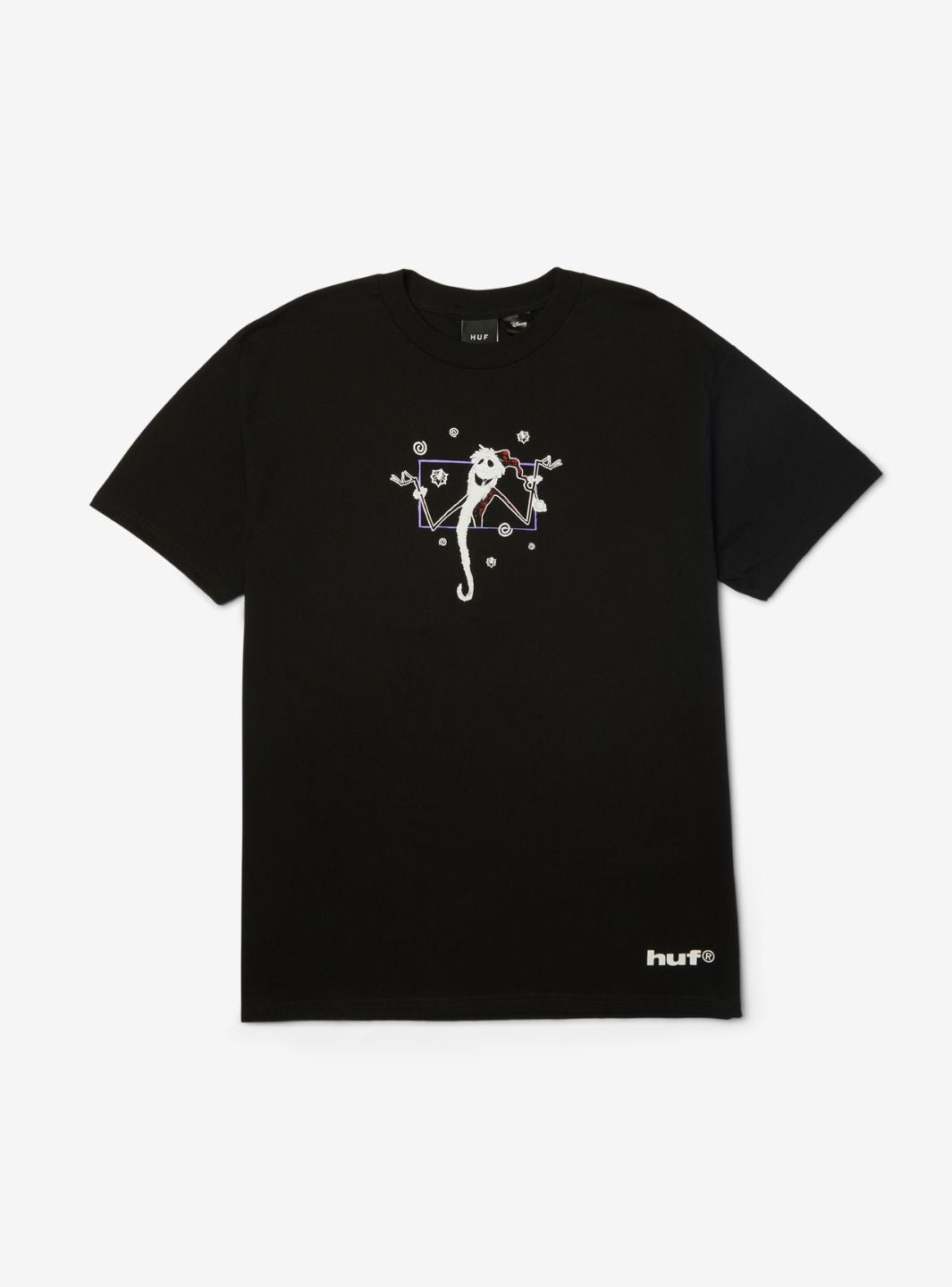 HUF x Disney Nightmare Before Christmas Xmas T-Shirt Black | ResellZone