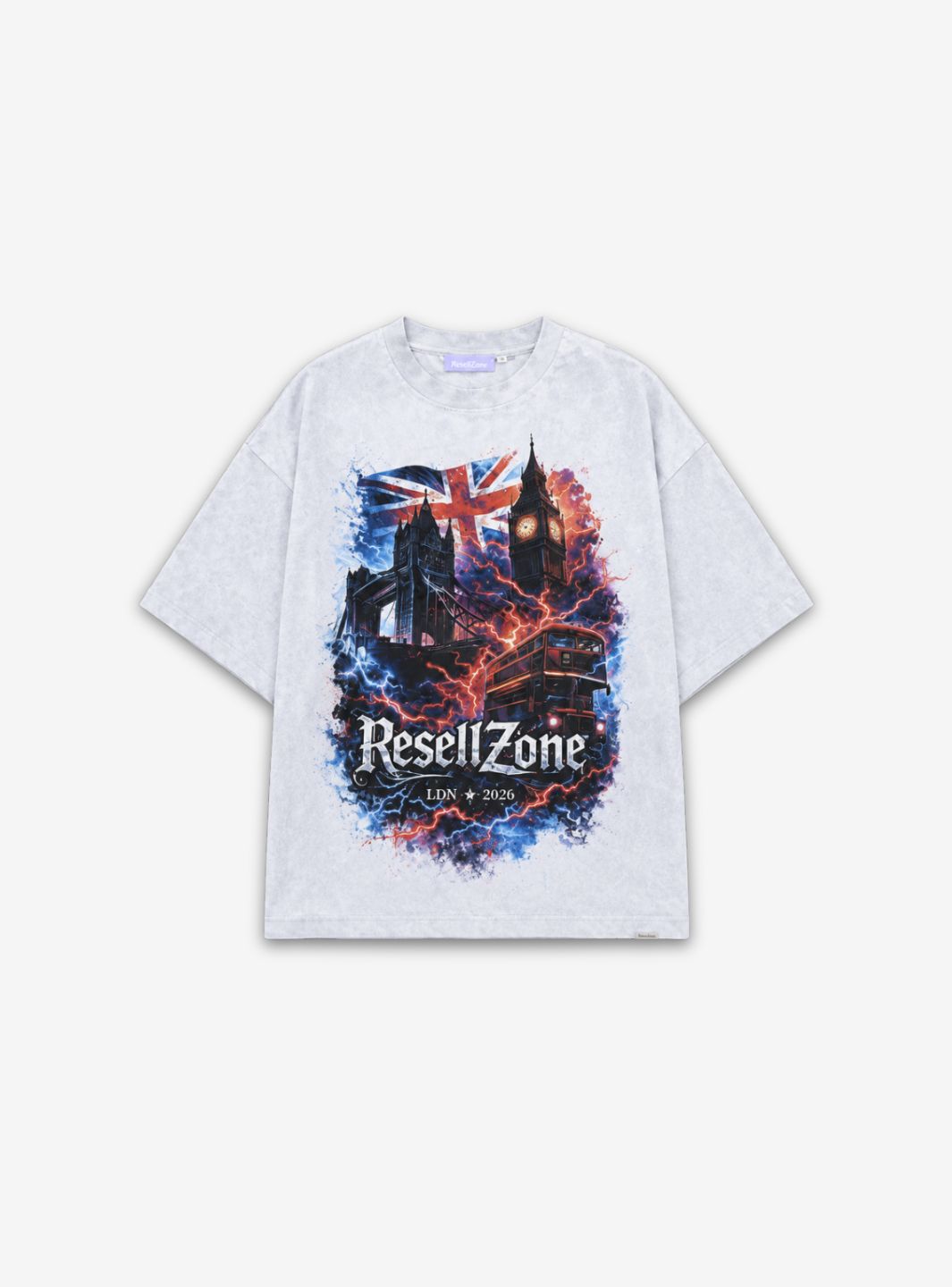 London Kingdom Under Fire T-Shirt Washed Grey | ResellZone