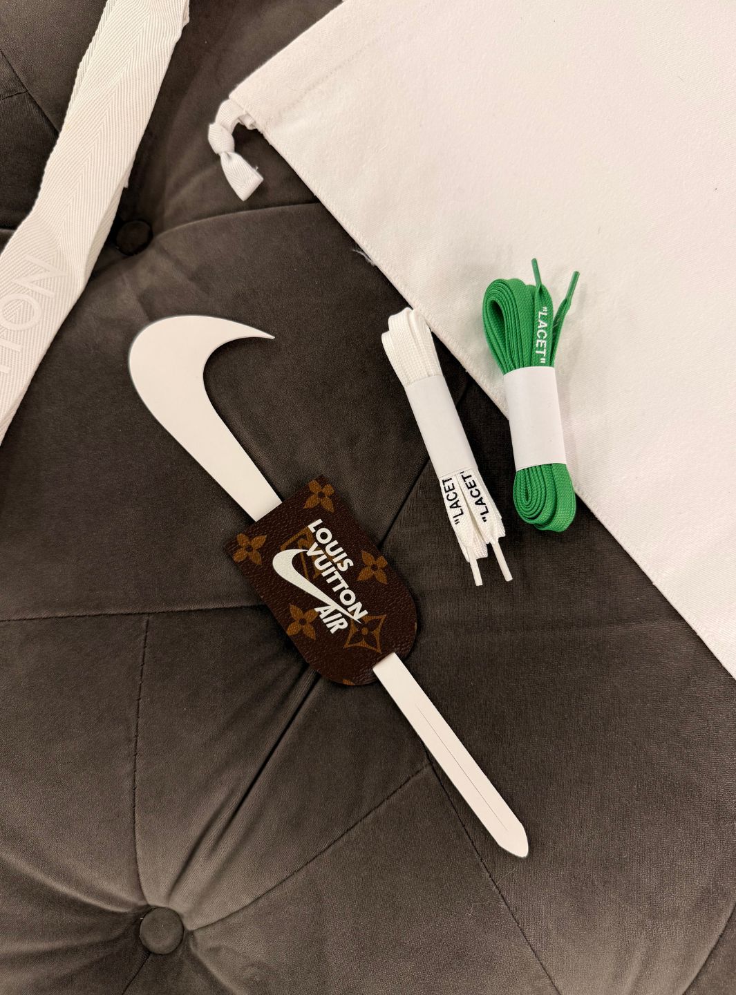 Louis Vuitton Nike Air Force 1 Low By Virgil Abloh White Green - Sneakers Usate | ResellZone